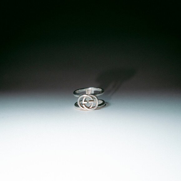 Gucci Interlocking GG Sterling Silver Ring - Picture 1 of 6